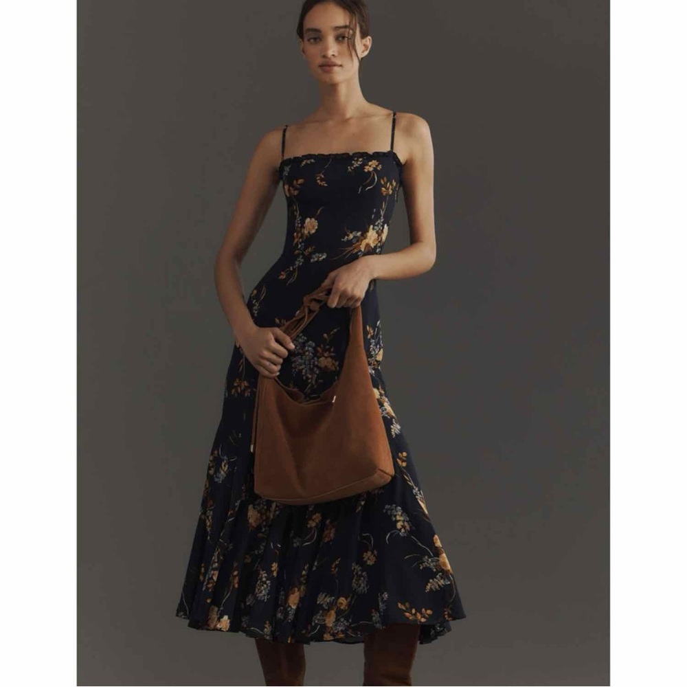 NWT Reformation Lilibet Midi Dress Seychelle (Navy)